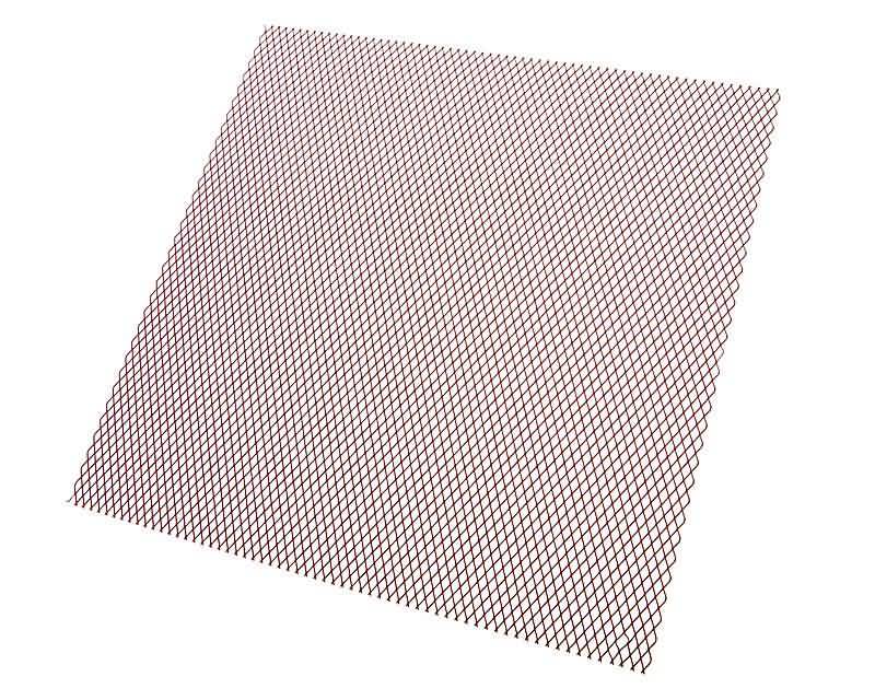 Plasă de ventilație caroserie sport 30x30 cm fină roșie universal