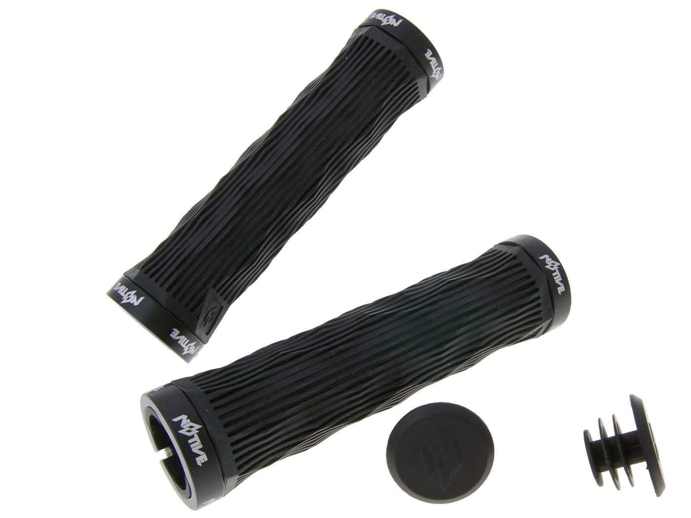 Manșoane ghidon n8tive GEO cu blocare dublă 130mm negru universal