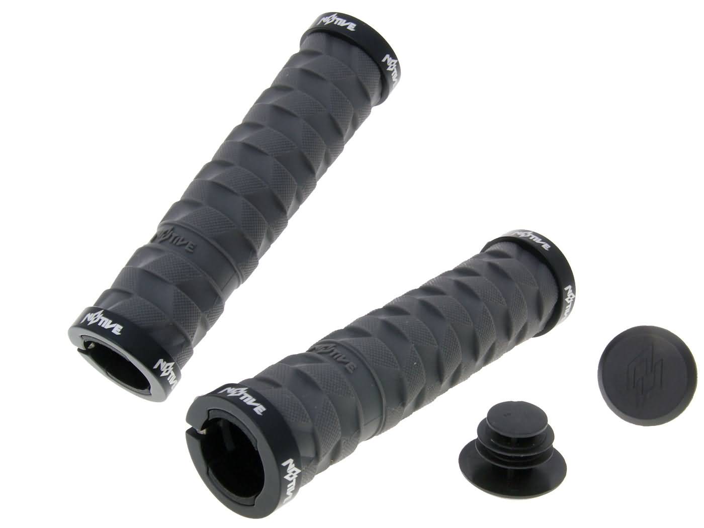 Set manșoane ghidon n8tive ROCK dublu lock-on 130mm gri universal