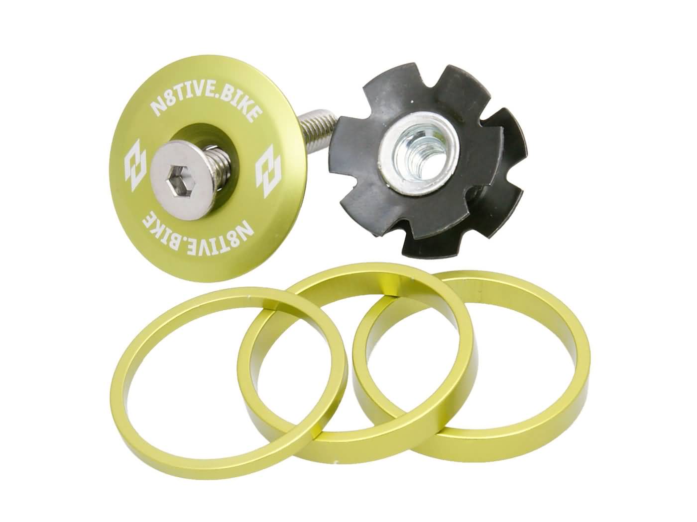 Pipituri n8tive Kit Distanțiere cu Capac Furcă - Verde universal