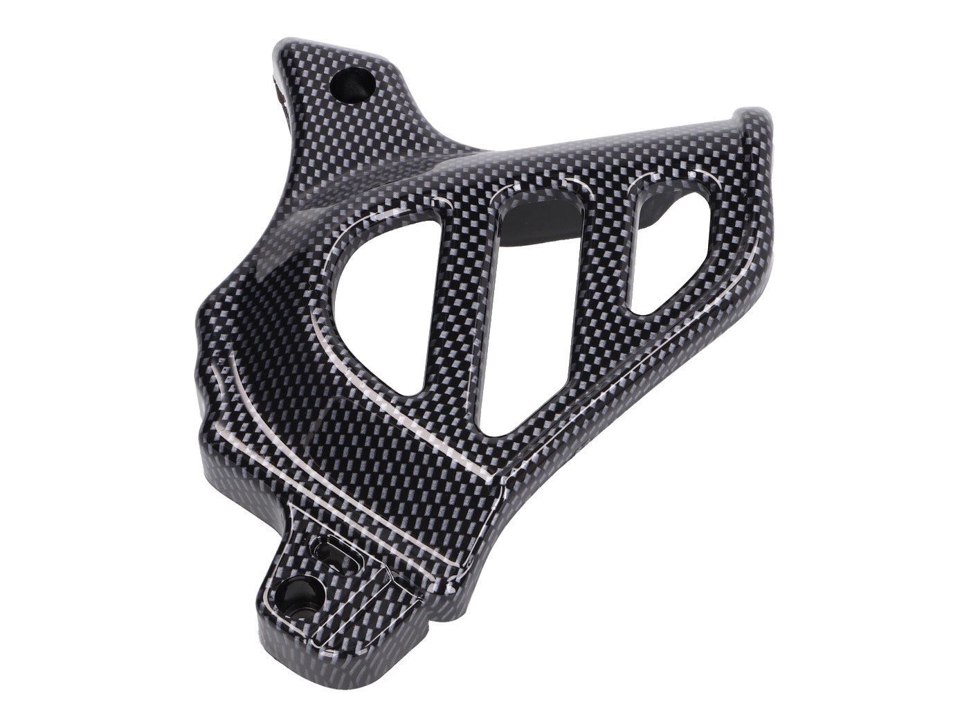 Capac pinion față 101 Octane aspect carbon pentru Rieju, Beta, Motorhispania, Aprilia, Yamaha și alte mărci