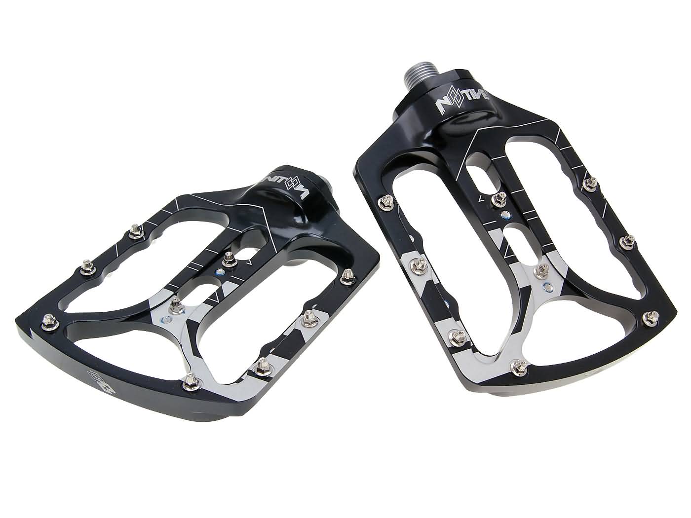 Pedale plate n8tive NOAX V.2 AM forjate - negru, universal