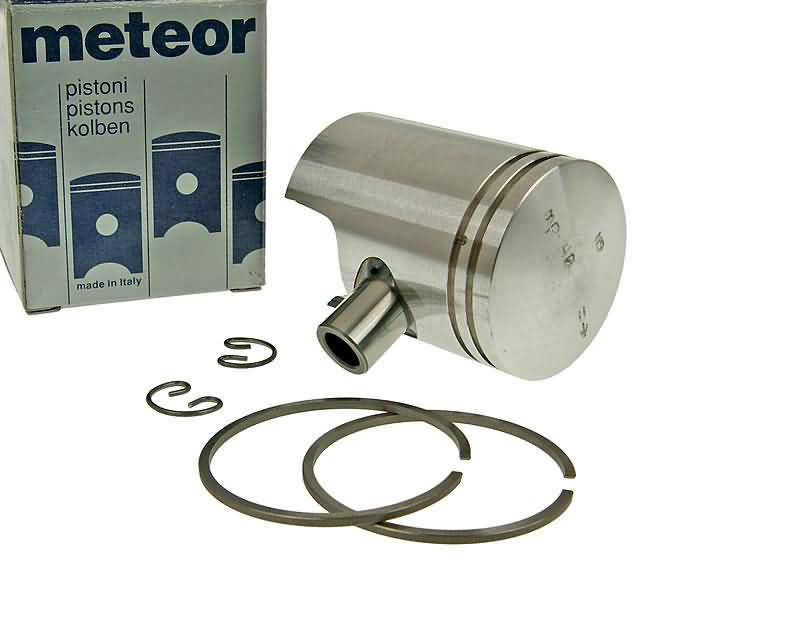 Kit Piston Meteor 50cc de schimb pentru cilindrul original pentru Piaggio, Gilera, Aprilia, Derbi și alte mărci 2T