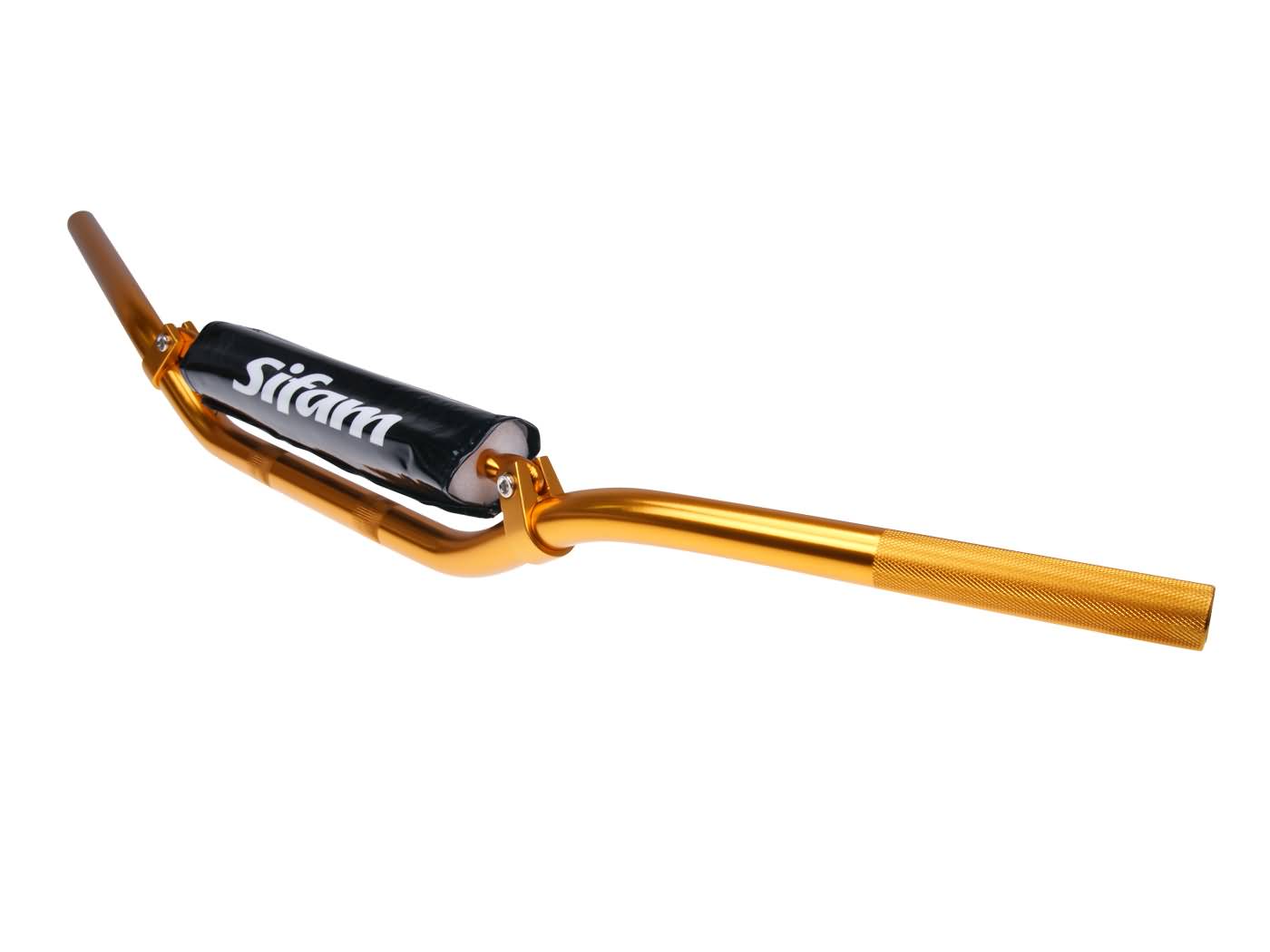 Ghidon Motocross Sifam Aluminiu Anodizat cu Bară și Protecție Aspect Auriu 22mm Universal