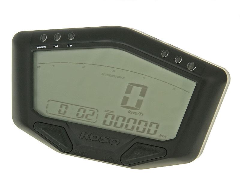 Instrument de bord multifuncțional Koso DB-02 Race versiune cu baterie universal