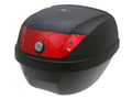 Top Case 101 Octane negru 28L cu încuietoare și 2 chei, reflector roșu, universal