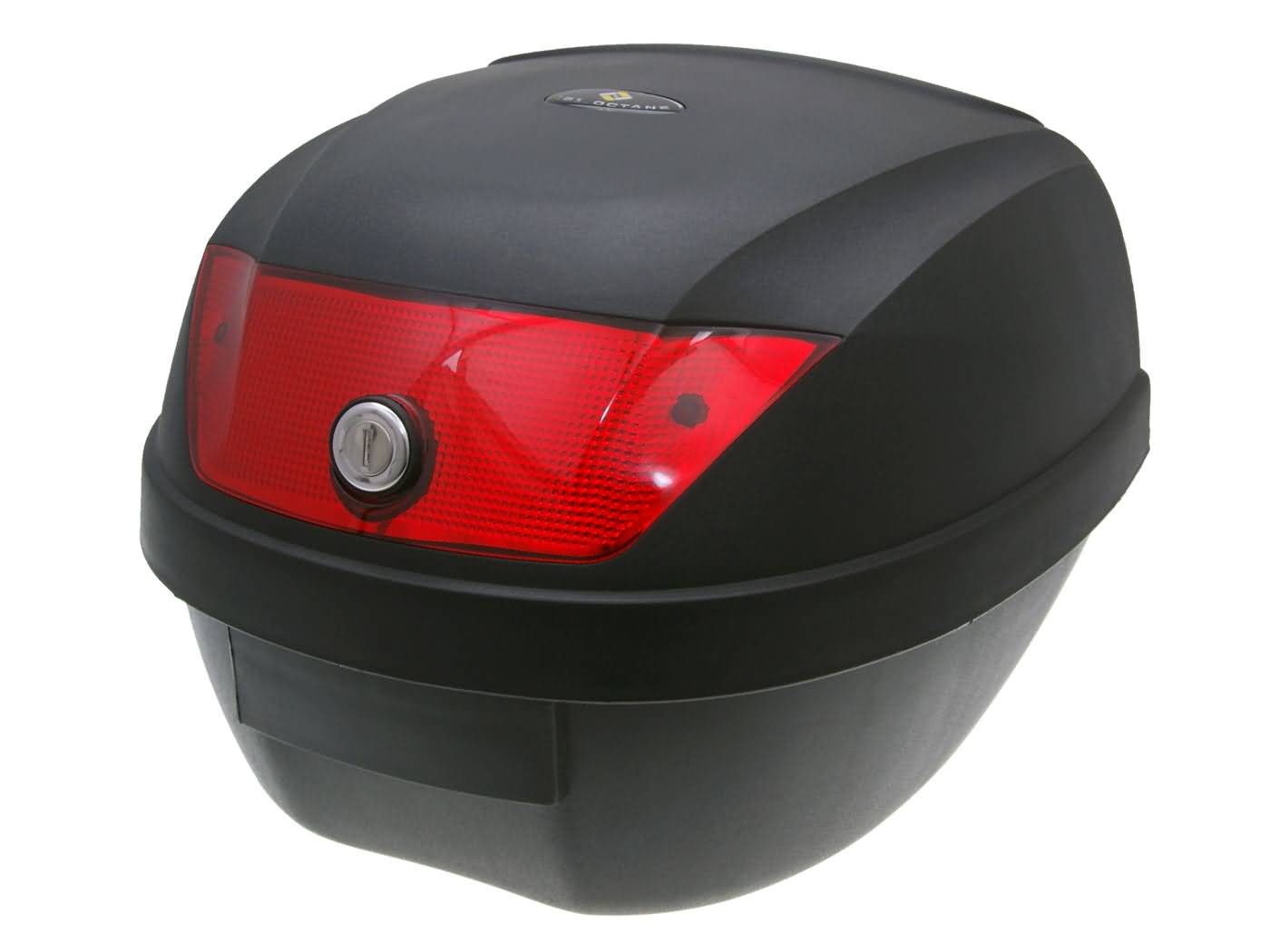 Top Case 101 Octane negru 28L cu încuietoare și 2 chei, reflector roșu, universal