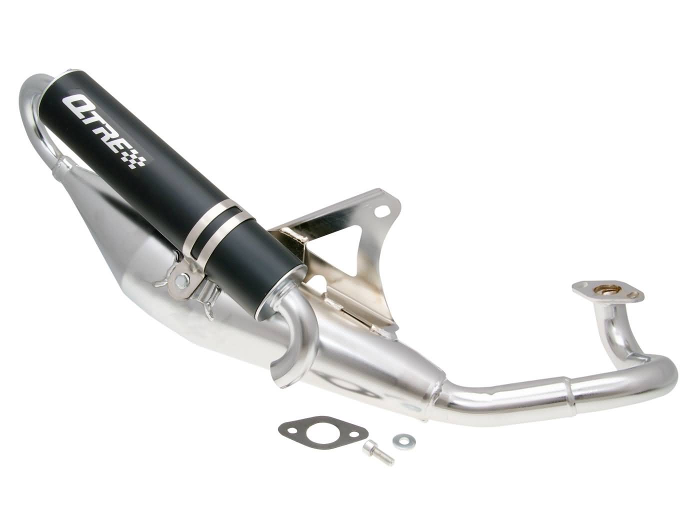 Eșapament sport Tecnigas Q-Tre cromat pentru Peugeot Jet Force, Speedfight 3, Citystar, Kisbee, Ludix și alte modele