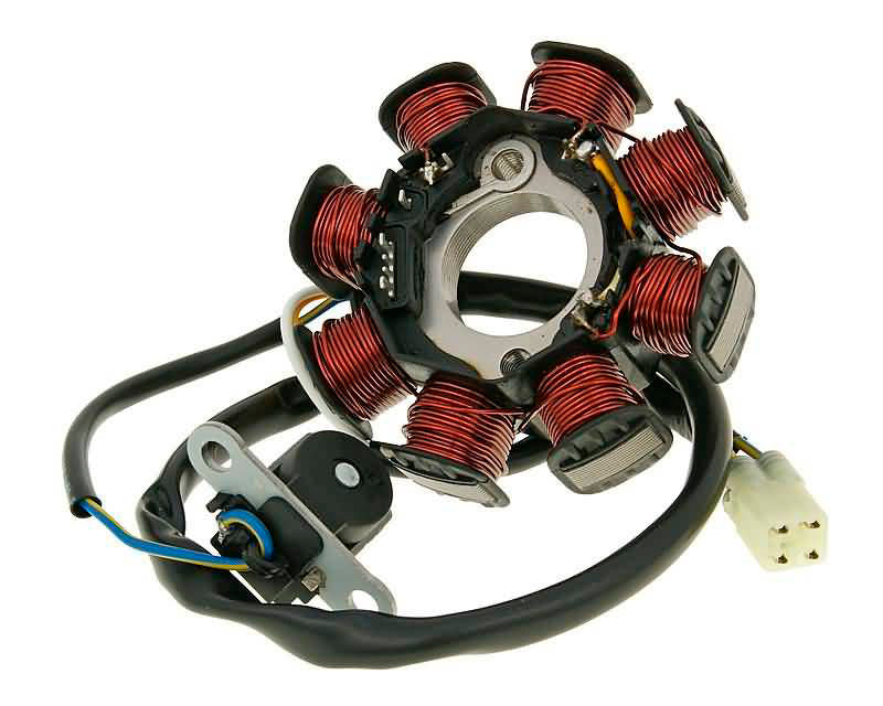 Stator Alternator 101 Octane 4 poli pentru Kymco Super 9 LC, Agility 50 RS 2T, Like 50 2T, Grand Dink 50, People 50, Yager 50 și alte modele