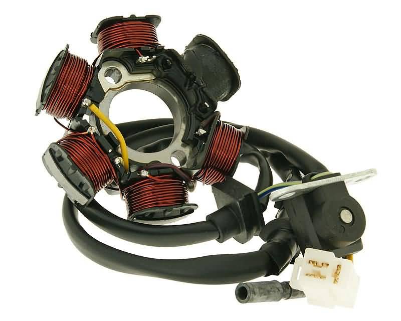 Stator Alternator 101 Octane pentru PGO Big Max 50 2T AC, T-Rex 50 2T AC, Hot 50 2T AC, PMX 50 2T AC și alte modele
