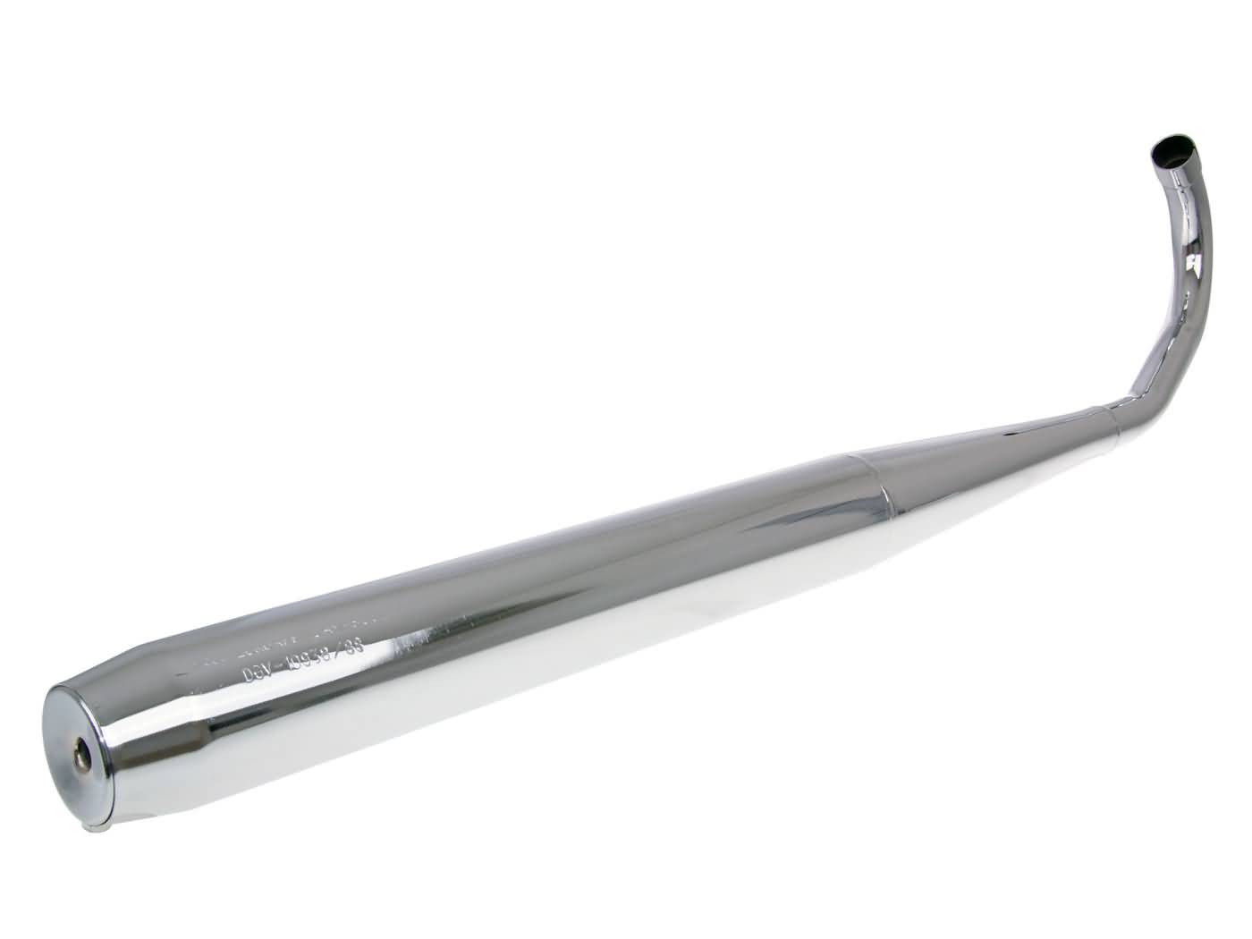 Eșapament înlocuire moped 32mm curbat dublu pentru Zündapp KS 50, KS 80, KS 80 Touring, KS 80 Super, SX 80 și alte modele