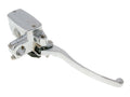 Pompă frână față 101 Octane cromată cu manetă pentru ghidon 22mm GY6 Flex Tech, Znen, IVA, Puma, Nova Motors și alte modele