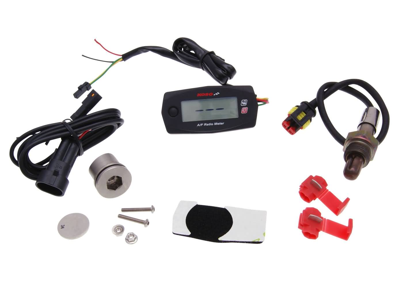 Indicator Raport Aer-Combustibil Koso Lambda Meter Mini Style pentru motoare în 4 timpi universal