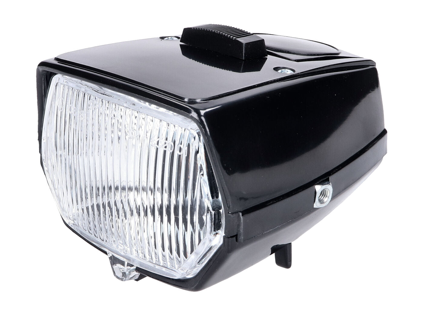 Far dreptunghiular negru pentru moped universal