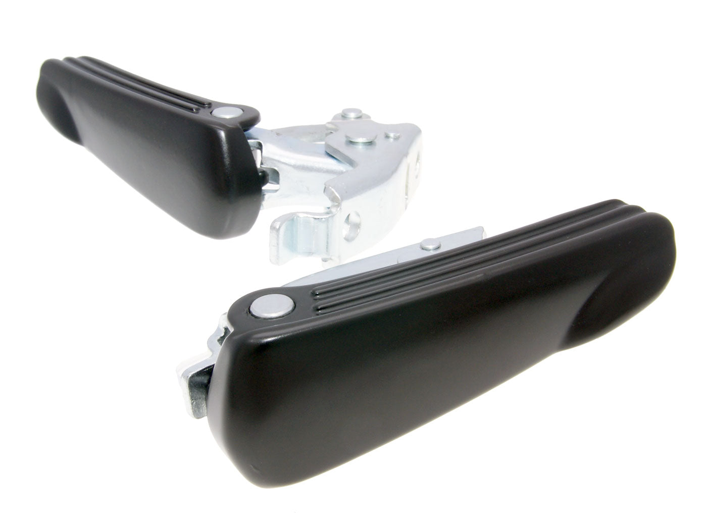 Set repose-picioare negre pentru Vespa GT 125, GT 200, GTS 125, GTS 250, GTS 300, GTV 125, GTV 250, GTV 300