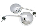 Set oglinzi M8 cromat versiune scurtă filet dreapta pentru Vespa GTS, GTV, LXV, LX, S, Primavera, Sprint și alte modele