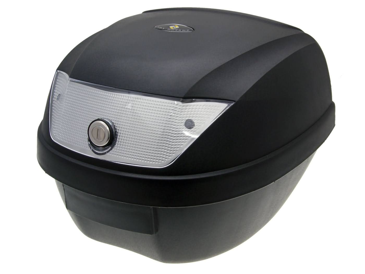 Top Case 101 Octane negru 28L cu încuietoare și 2 chei, lentilă transparentă, universal