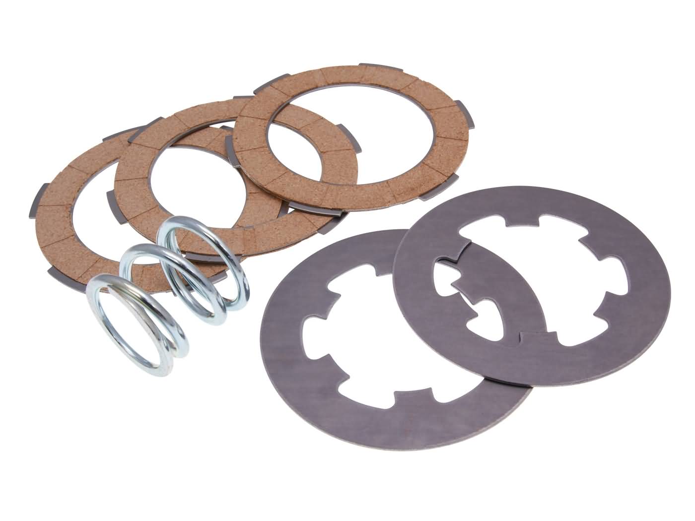 Set discuri ambreiaj Ferodo plăci de fricțiune plută și oțel cu arc pentru Vespa Classic și Piaggio