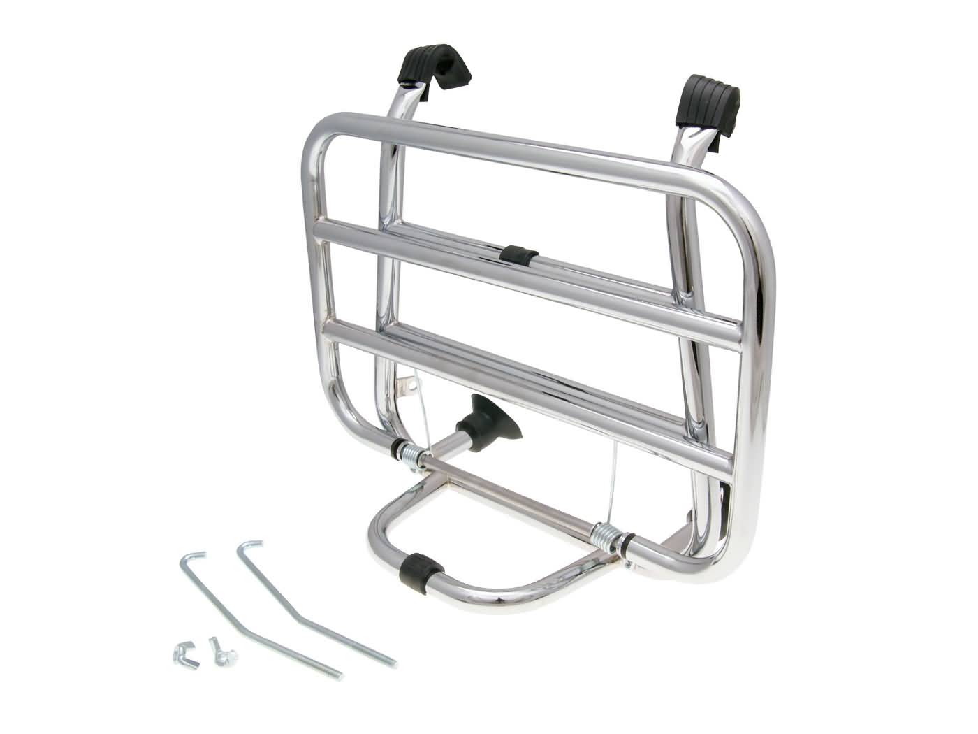 Portbagaj față RMS pentru Vespa Classic P125X, P150X, P200E, PX 80/125/150/200 și alte modele, LML Star, Stella și alte modele