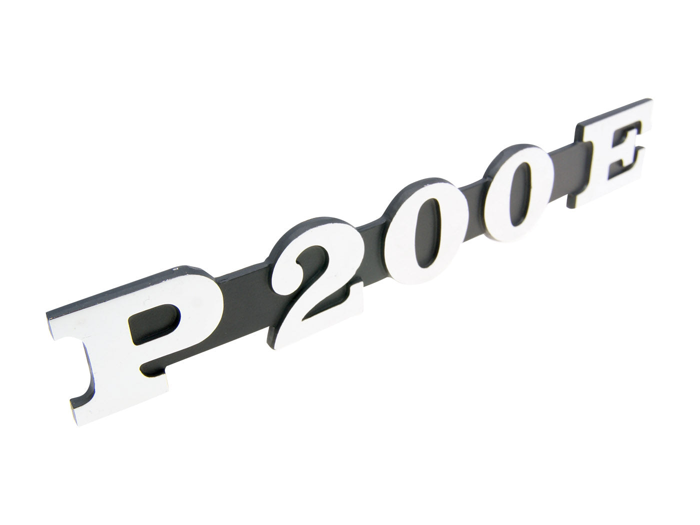 Emblemă caroserie CIF "P200E" pentru Vespa Classic P200 E VSX1T, PX 200 E Lusso, PX 200 E GS și alte modele