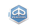 Emblemă Piaggio 3D hexagonală 32x37mm albastru / argintiu pentru Vespa Classic, LML și alte modele