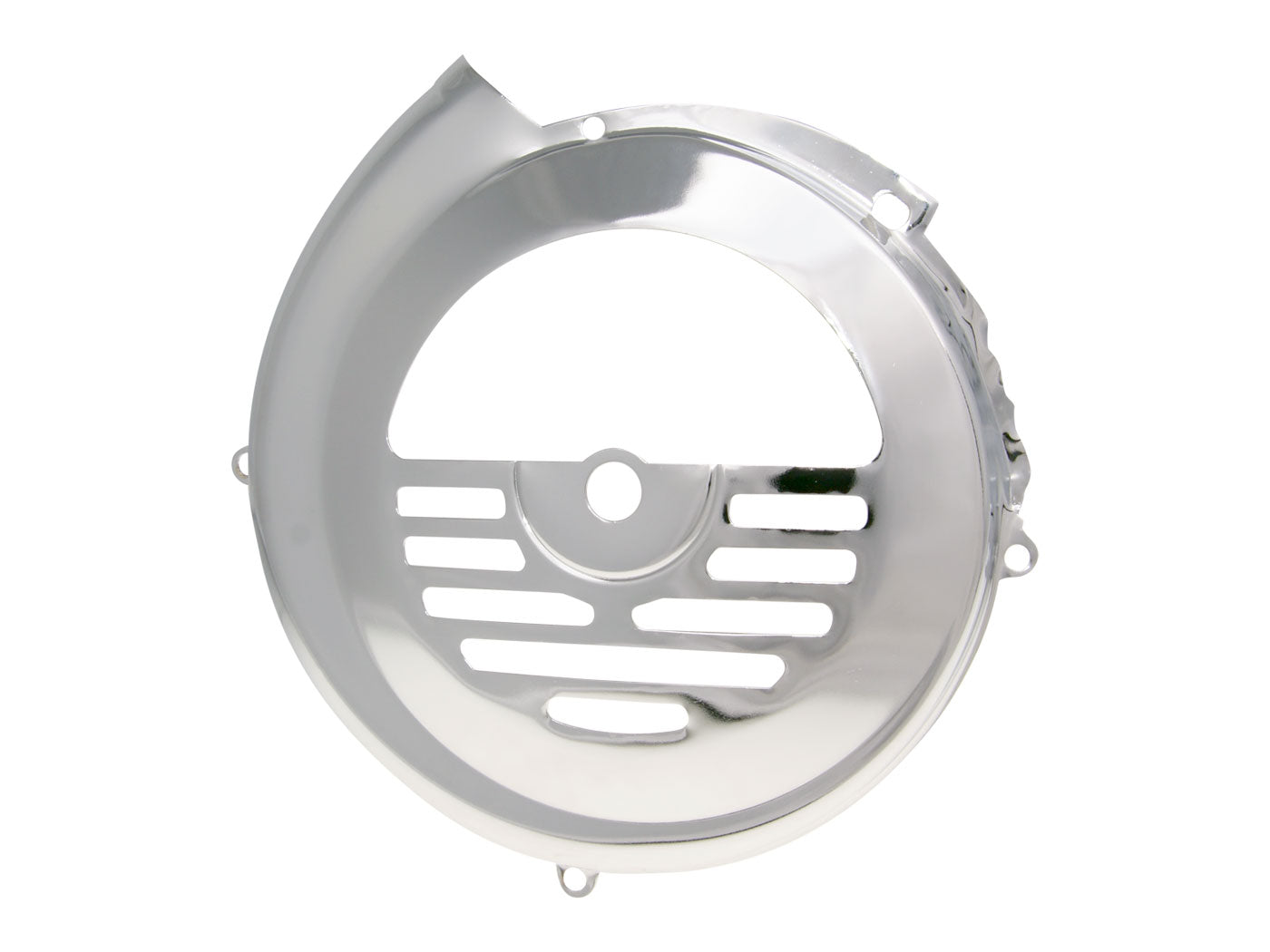Capac ventilator metalic cromat pentru Vespa PK 50-125, V50, Primavera 125, PK 80 și alte modele