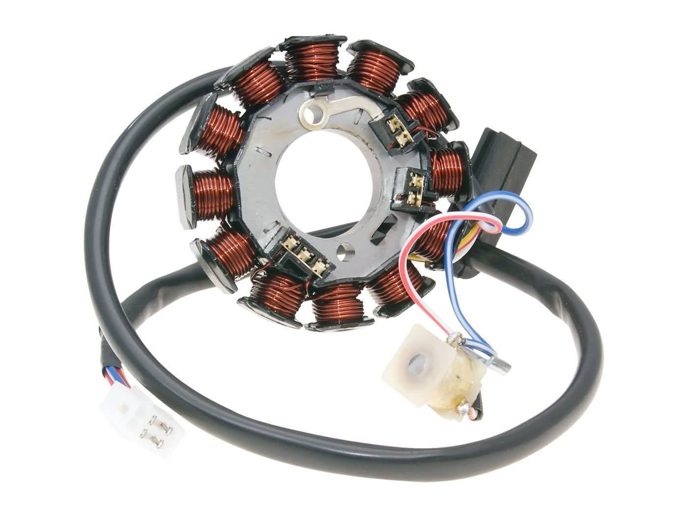 Stator Alternator 101 Octane 12 Poli pentru Beta, Motorhispania, Rieju, MBK, Yamaha și alte modele (AM6 Moric)