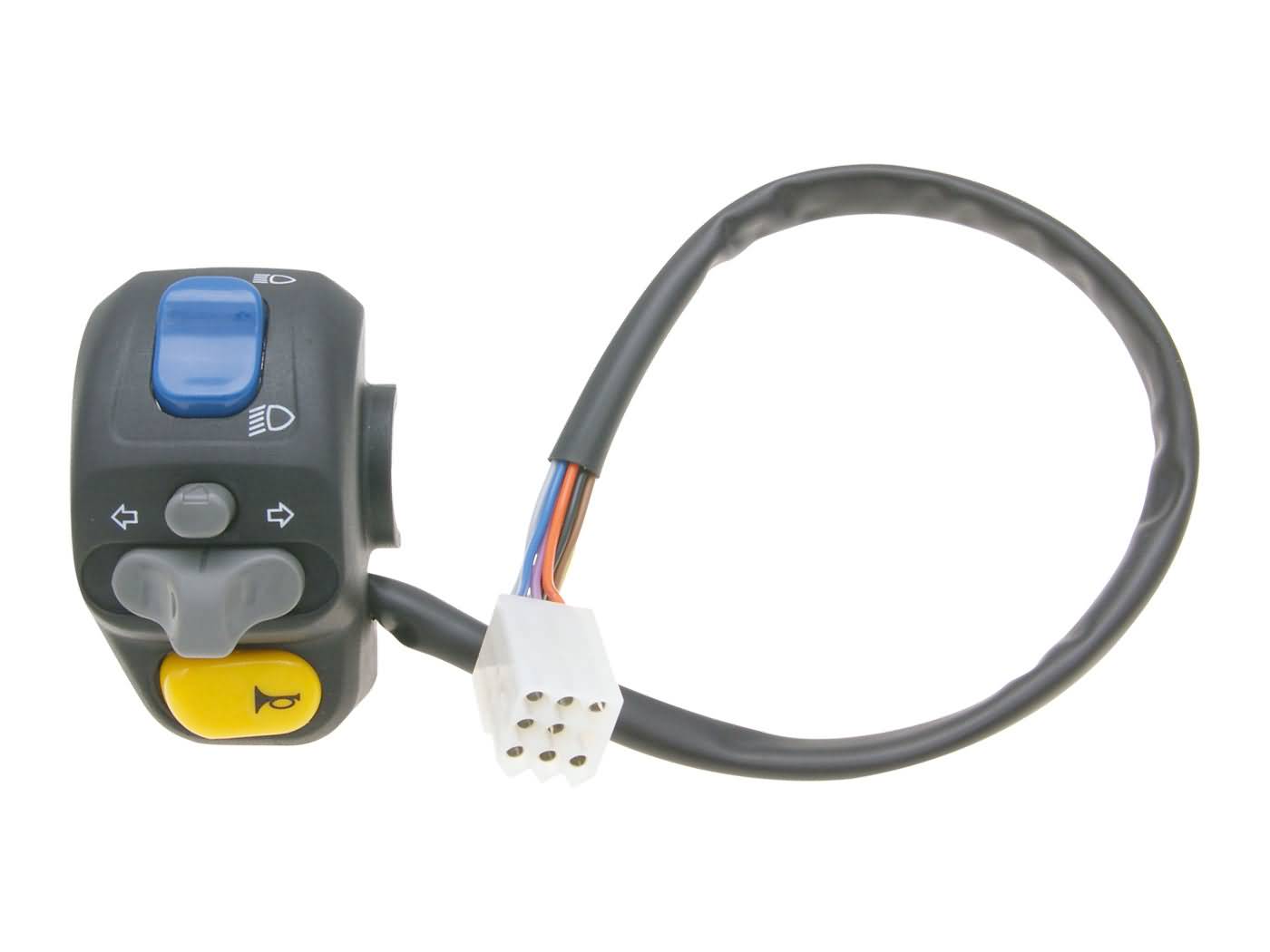 Bloc comenzi stânga semnalizare, fază lungă/scurtă, claxon pentru Motorhispania RYZ 50, RX 50, Rieju RR 50, Spike 50 și alte modele