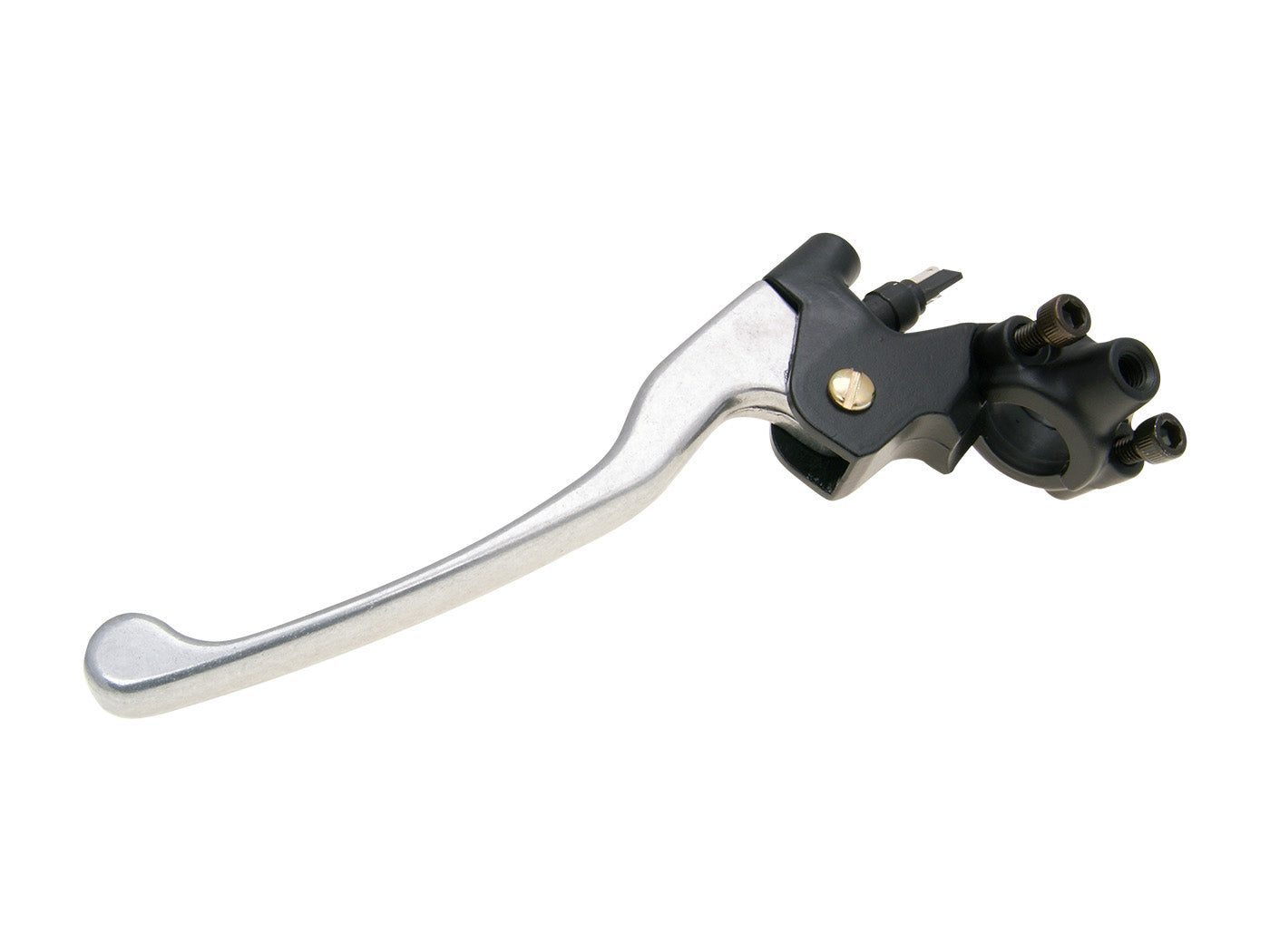 Comandă frână stânga cu manetă argintie pentru Aprilia Sonic 50 AC 98-07, Sonic 50 LC 98-08