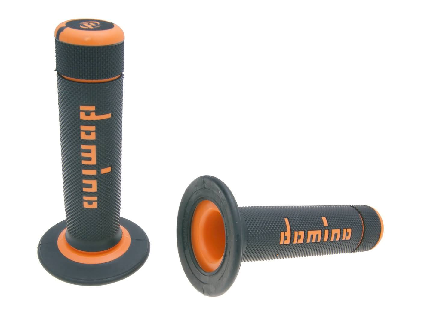 Set manșoane ghidon Domino A020 Off-Road semi-fagure negru / portocaliu universal