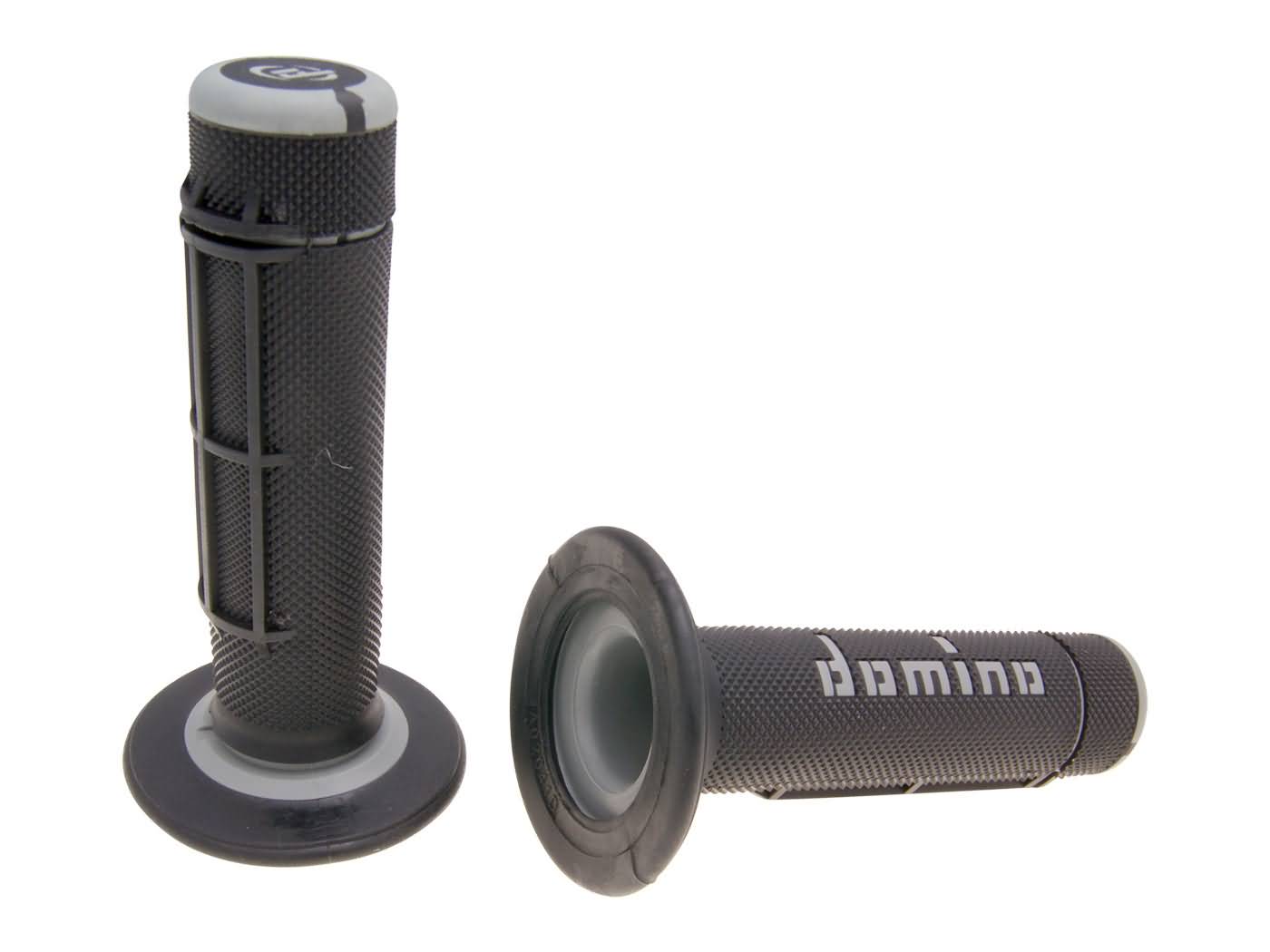 Set manșoane ghidon Domino A020 Off-Road semi-fagure negru / gri universal