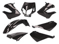 Kit carenaj negru 101 Octane pentru Derbi Senda R X-Treme, SM DRD și alte modele