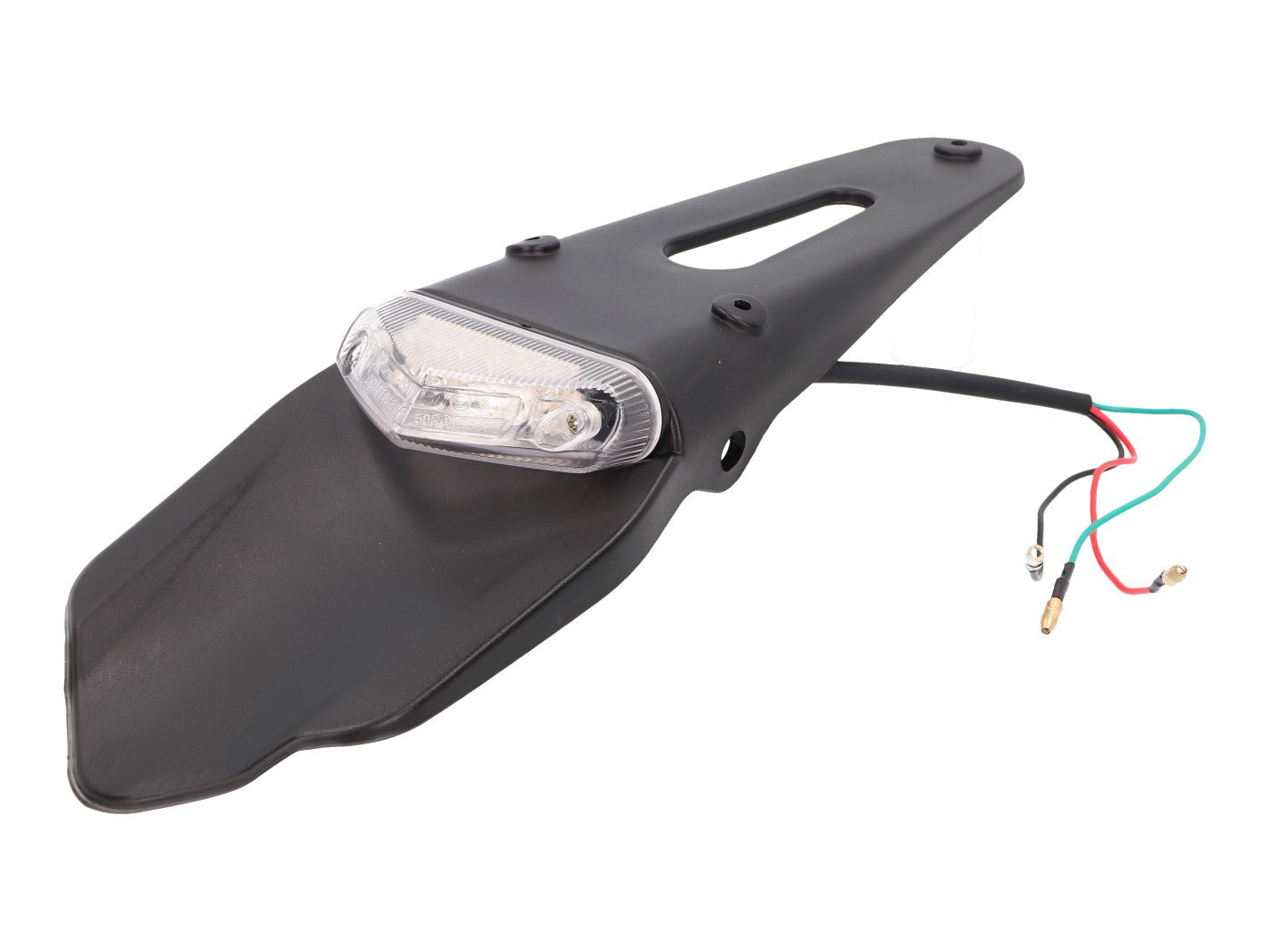 Suport număr înmatriculare cu lumină de frână LED 101 Octane alb universal pentru Supermotard și Enduro