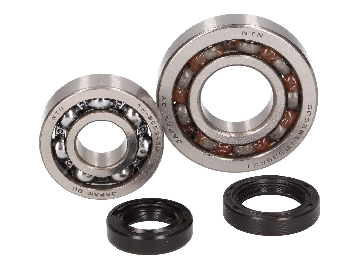 Set rulmenți arbore cotit CIF pentru Aprilia Scarabeo 50 4T, Piaggio Liberty 50 4T, Zip 50 4T, Vespa ET4 50 (seria 1, ax 25mm)