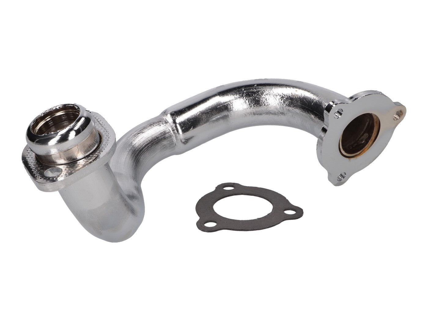 Colector Eșapament Sport 101 Octane Cromat Fără Restricții pentru Aprilia SX, RX, Derbi Senda, DRD, Gilera RCR, SMT