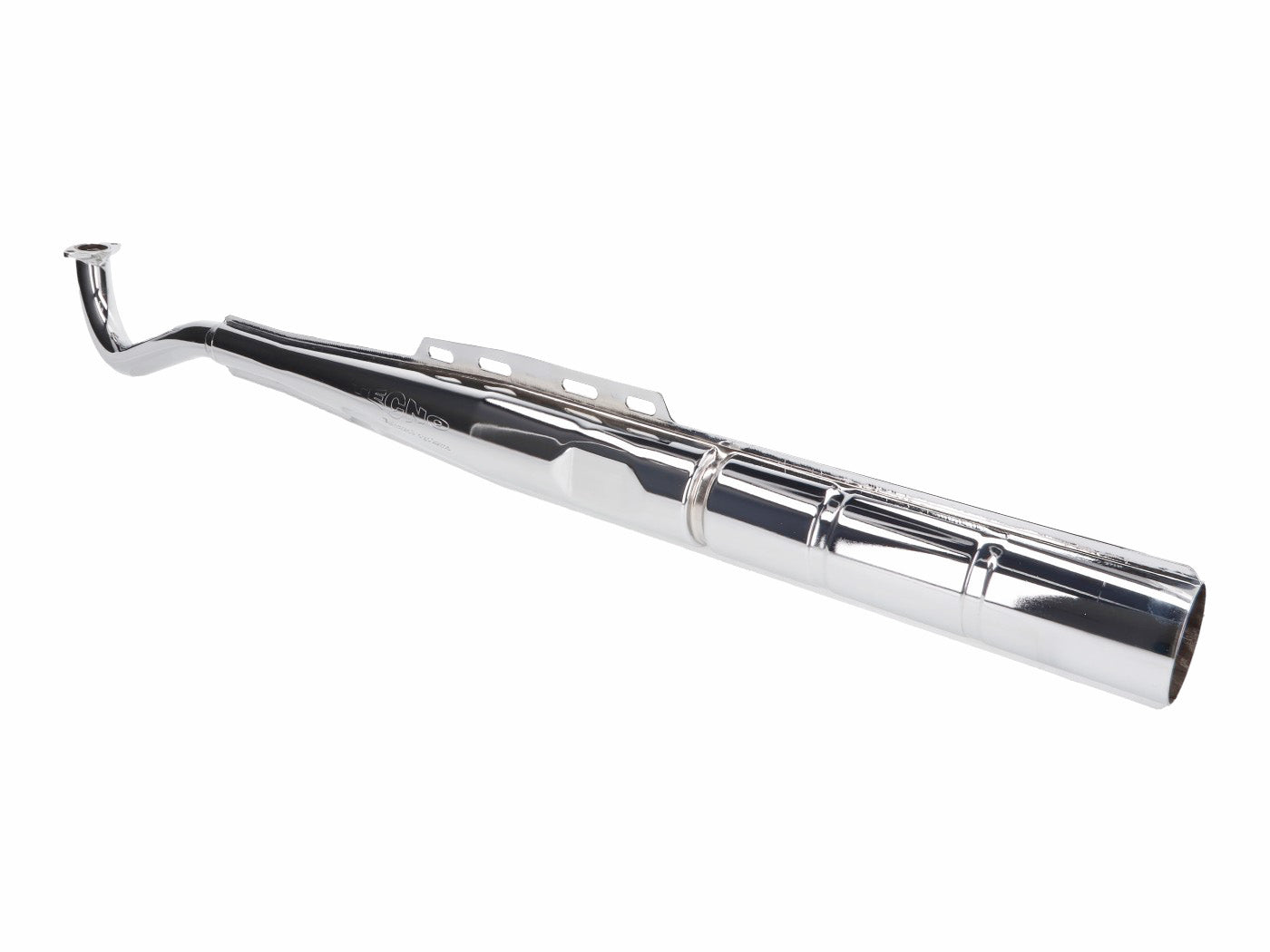 Eșapament Tecno 28mm cromat aspect OEM pentru Puch Maxi S/N, Maxi L2A, Maxi K2, X 30A și alte modele