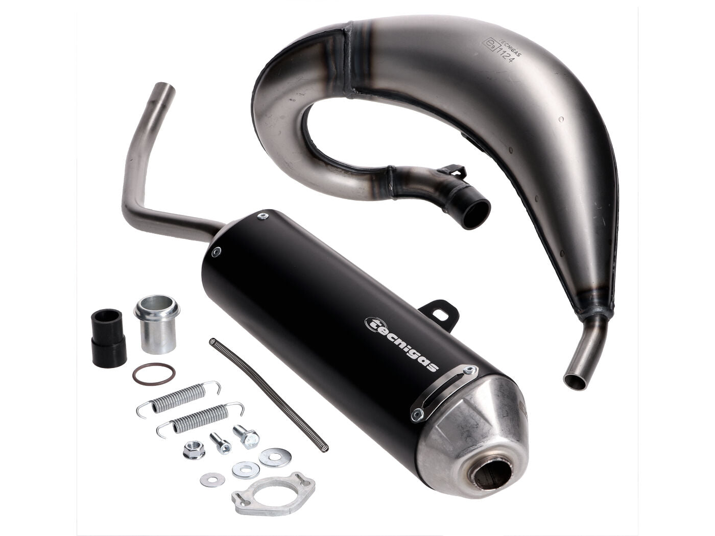 Eșapament Racing Tecnigas E-NOX EVO Steel pentru Derbi Senda, Gilera RCR, SMT, Aprilia RX, SX 50cc