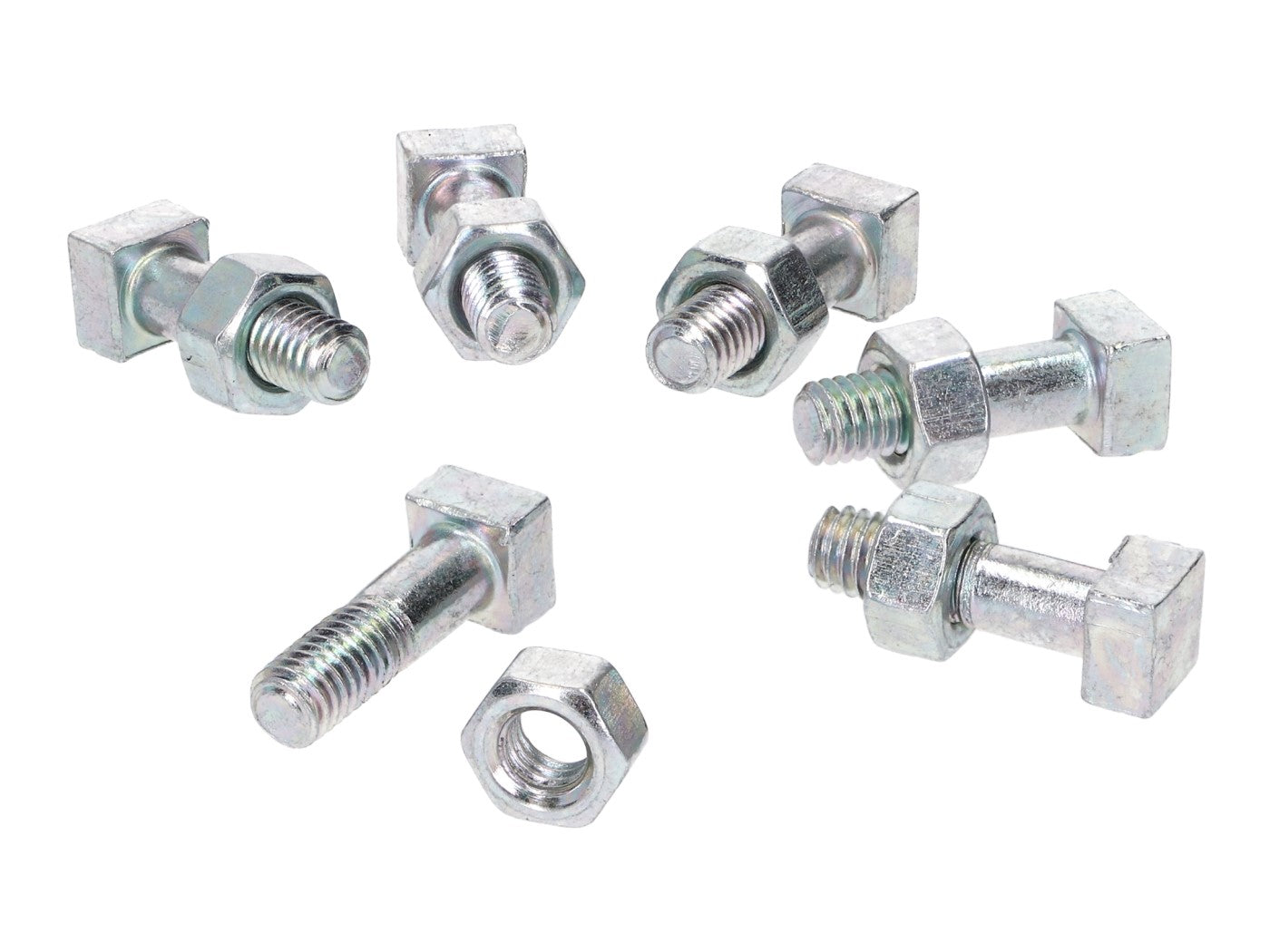 Set șuruburi M6 coroană pentru MBK Magnum, Carre AV 88, AV-7, Rock și alte modele, Puch Maxi, Peugeot cu butuc turnat Leu Leu
