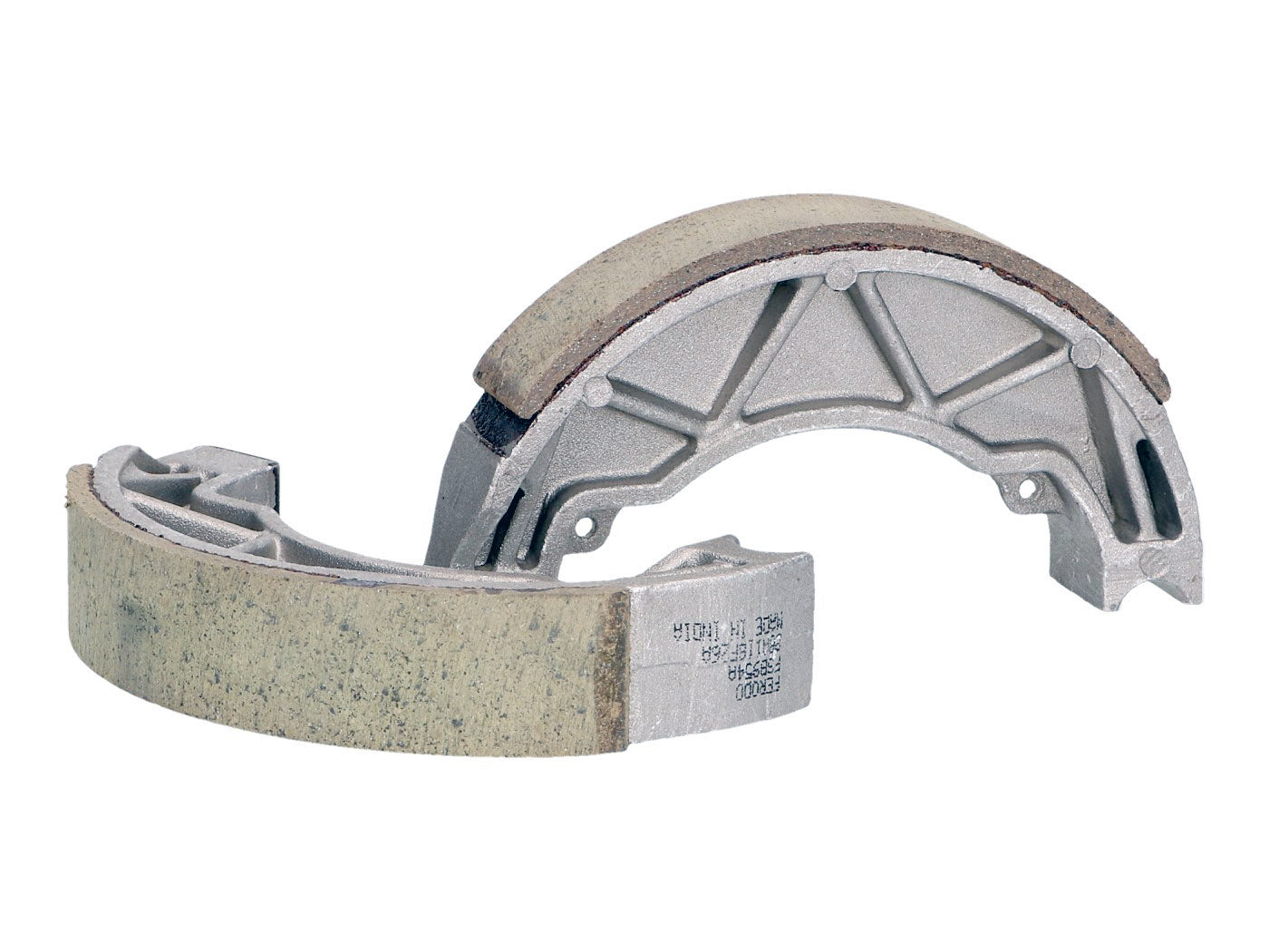 Set saboți de frână RMS 140x25mm pentru frână cu tambur Piaggio, Vespa Modern, Aprilia, Derbi și alte modele