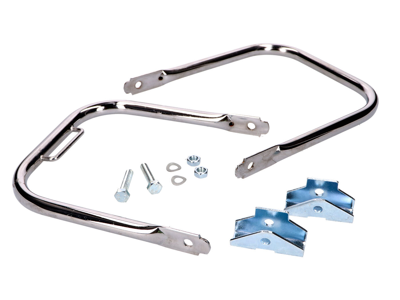 Set portbagaj spate cromat cu mâner scurt de sprijin pentru Simson S51, S70