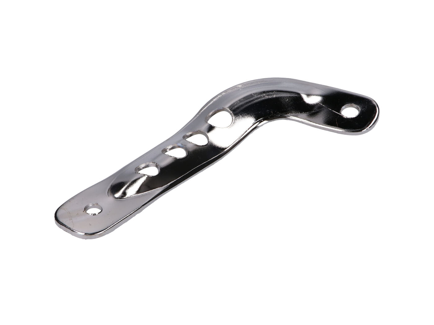 Suport eșapament cromat scurt pentru Simson S51 Enduro, S53 Enduro, S70 Enduro