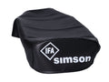 Husă șa neagră cu logo pentru Simson KR51/1 Schwalbe, KR51/2 Schwalbe, S51