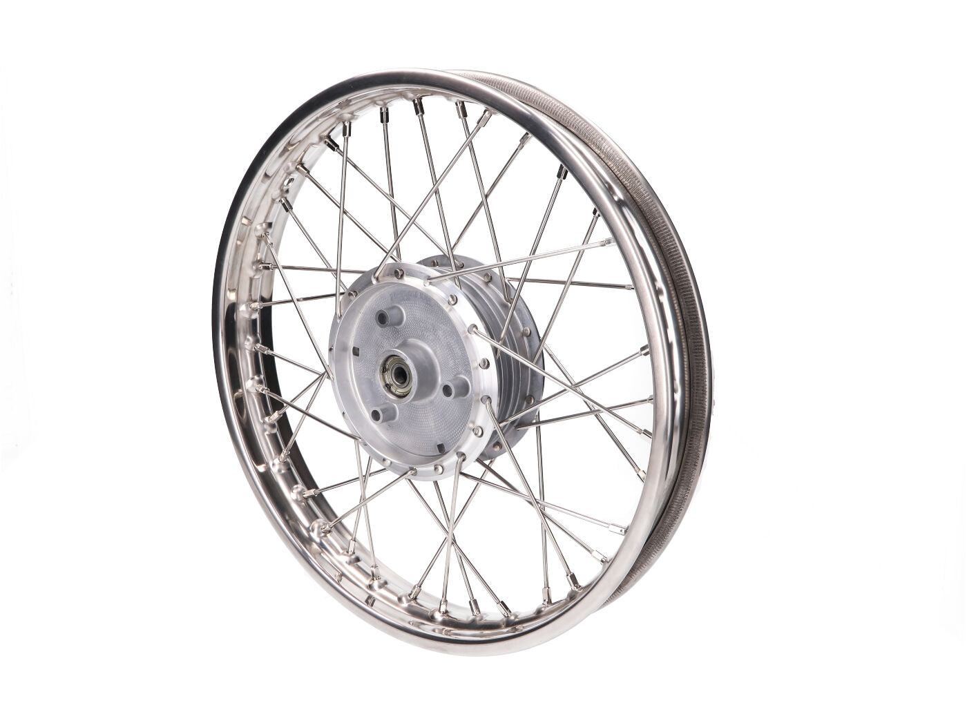 Roată cu spite 1.60 x 16 inch inox pentru Simson KR51/1 Schwalbe, KR51/2 Schwalbe, S51, S53, S70, S83