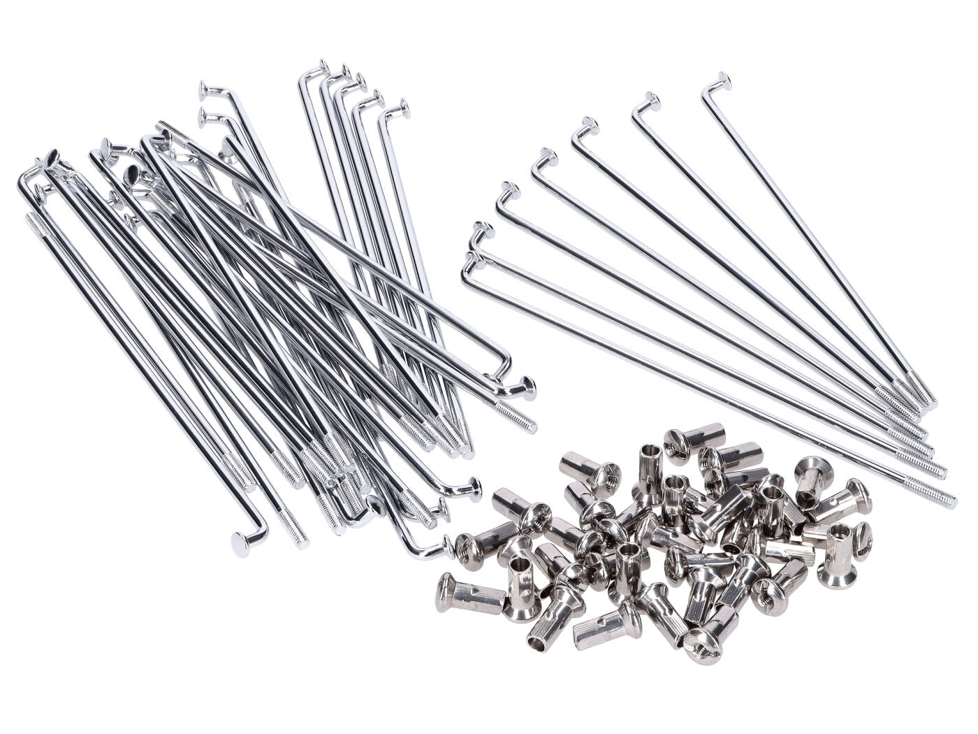 Set spițe 101 Octane 143,5mm M3,5 16 inch lucios (zincat albastru) pentru Simson KR50 Schwalbe, KR51/1, KR51/2, S51, S53, S70 și alte modele