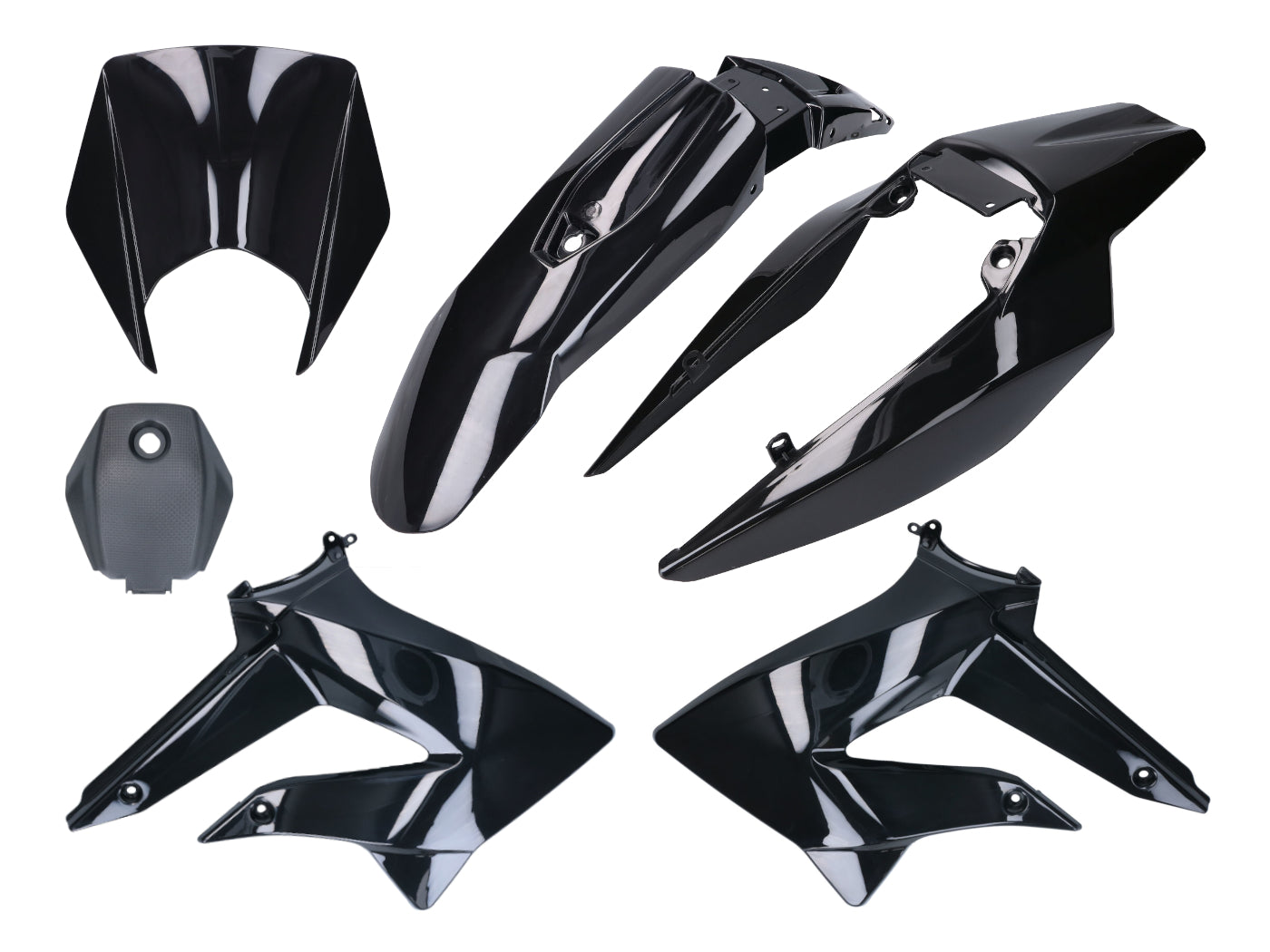 Kit carenaj complet 101 Octane negru pentru Derbi Senda, Gilera RCR, SMT și alte modele
