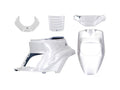 Kit carenaj TNT alb metalic 5 piese pentru MBK Booster 50, Yamaha BWs 50 2T AC