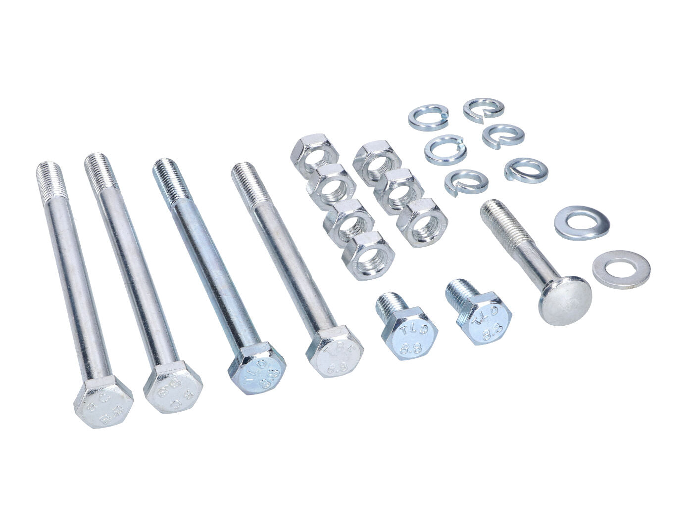 Set piese standard suport reposeuri, pedală frână, suport motor, cric central pentru Simson S51, S53, S70, S83