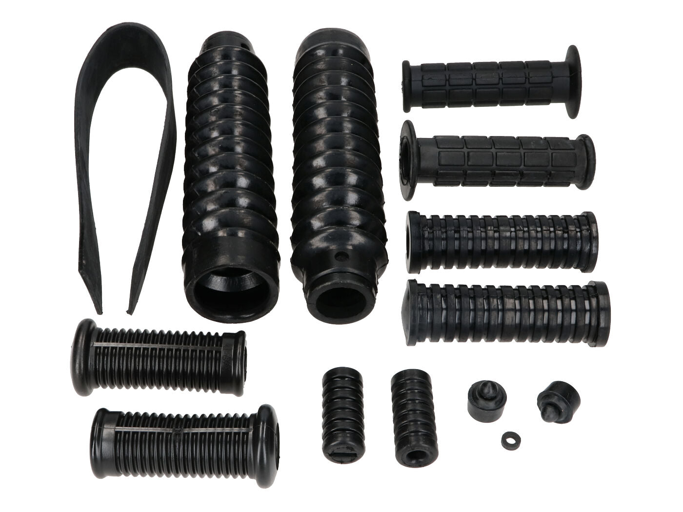 Set piese cauciuc cadru, schimbător, pedală de pornire, ghidon, furcă 14 piese pentru Simson S51 / S51 Enduro, S70 / S70 Enduro