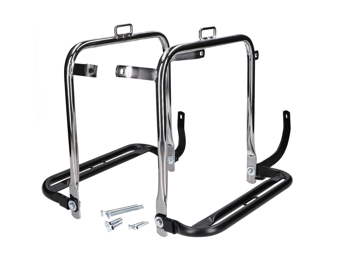 Set portbagaj lateral stânga și dreapta cromat pentru Simson S51 / S51 Enduro, S70 / S70 Enduro