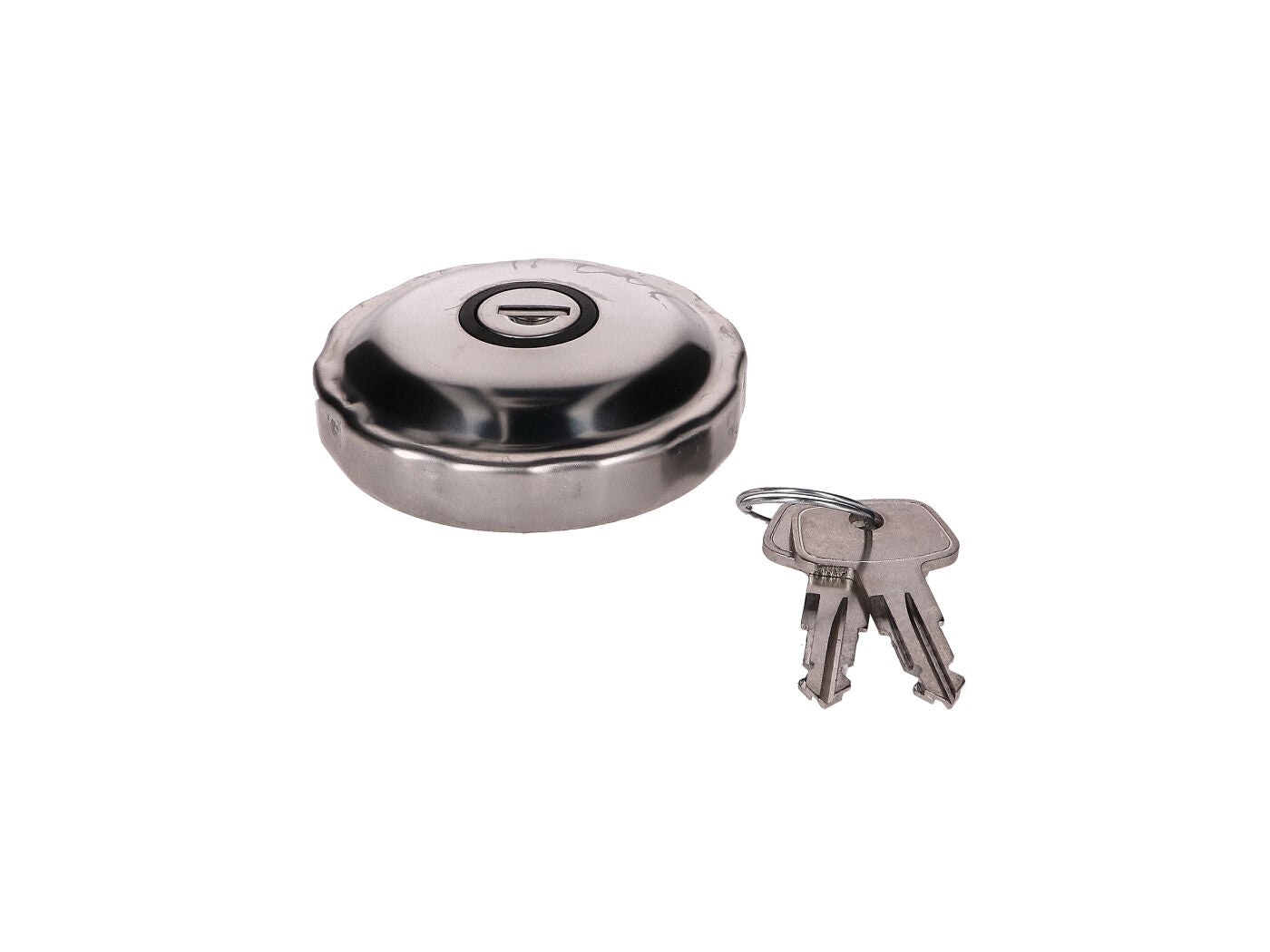 Capac rezervor cromat cu încuietoare pentru Simson S51, SR50, Schwalbe, Sperber, Spatz și alte modele